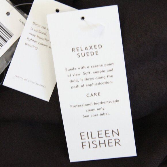 Eileen Fisher Jacket NEW Women Brown Goat Suede Coat medium petite PM - Picture 8 of 15